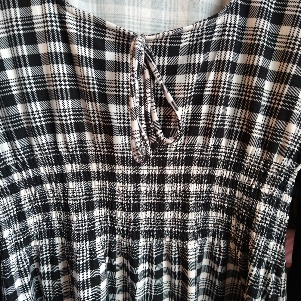 Plaid long sleeve dress